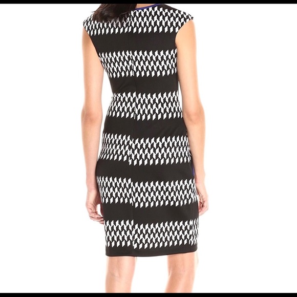 NWT Sangria Twist French Black White Dress Sz 4 - Picture 2 of 4